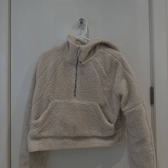 Lululemon Scuba Oversized Half-Zip Sherpa Hoodie – Natural Ivory / XS-S - Picture 5 of 5